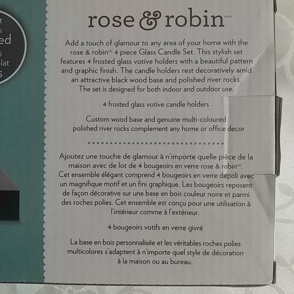 Rose and Robin Candle Set - Picture 3 of 4
